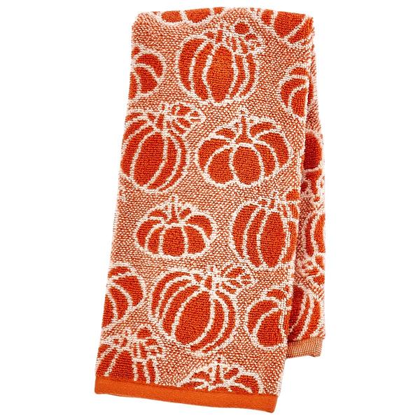 Pumpkin Combined Zero Twist  Jacquard Hand Towel - image 