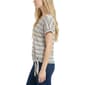 Petite NY Collection Short Sleeve Stripe Side Tie Hem Tee - image 3