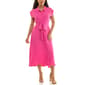Plus Size Nina Leonard Short Sleeve Texture Wave Midi Shirtdress - image 1