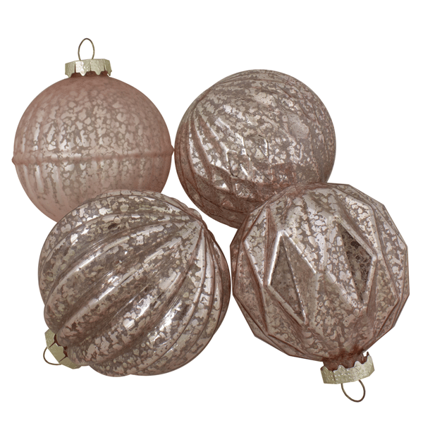 Northlight 12ct. Blush Finial & Glass Ball Christmas Ornaments