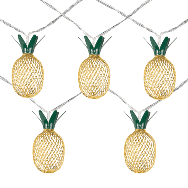 Northlight 3ft. B/O LED Gold Pineapple String Lights