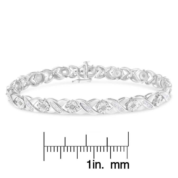 Diamond Classics™ Diamond Sterling Silver X-Link Bracelet