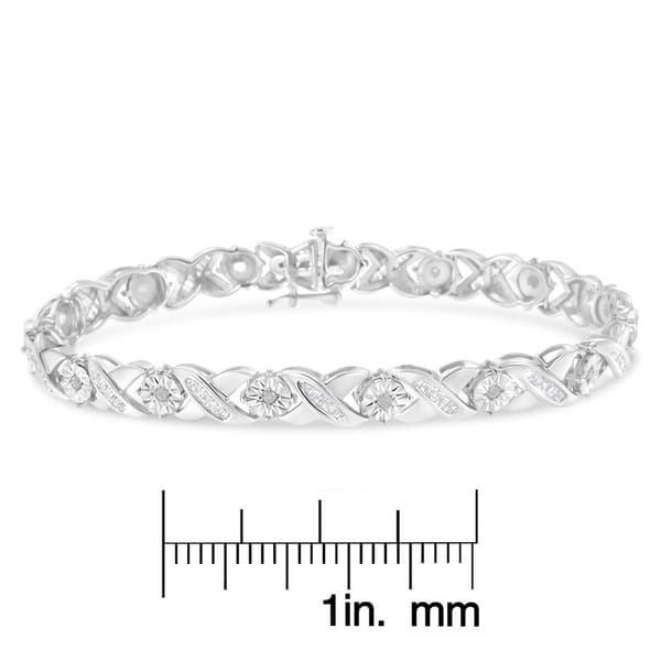 Diamond Classics&#8482; Diamond Sterling Silver X-Link Bracelet