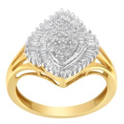 Diamond Classics™ 1/2kt. Yellow Gold Diamond Cocktail Ring