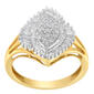 Diamond Classics&#8482; 1/2kt. Yellow Gold Diamond Cocktail Ring - image 3