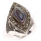 Marsala Genuine Marcasite Paua Shell Ring - image 1