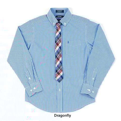 Boys &#40;8-20&#41; IZOD&#174; Gingham Dress Shirt & Tie Set