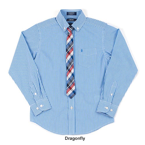 Boys &#40;8-20&#41; IZOD&#174; Gingham Dress Shirt & Tie Set