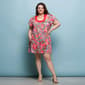 Plus Size 24/7 Comfort Apparel Pink Paisley Mini Dress - image 5
