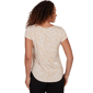Womens Emaline Verde Grove II Short Sleeve Lace Neck Blouse - image 2