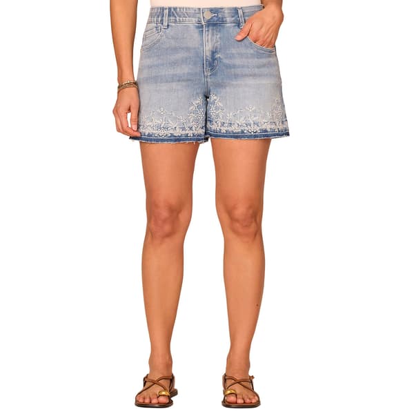 Womens Democracy Absolution(R) High Rise Embroidery Hem Shorts - image 