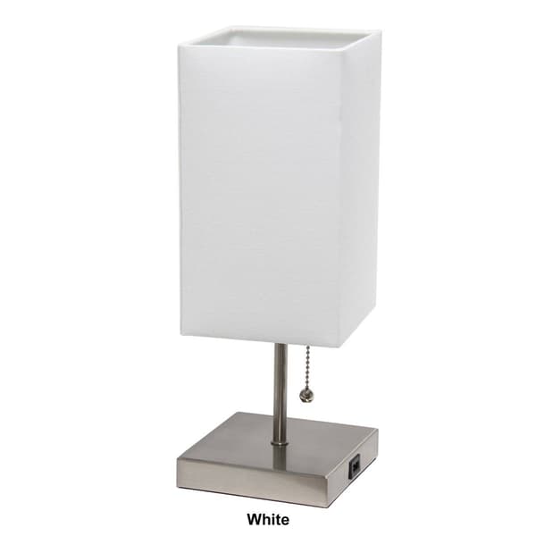 Simple Designs Petite Stick Lamp with USB Charging Port & Shade - image 