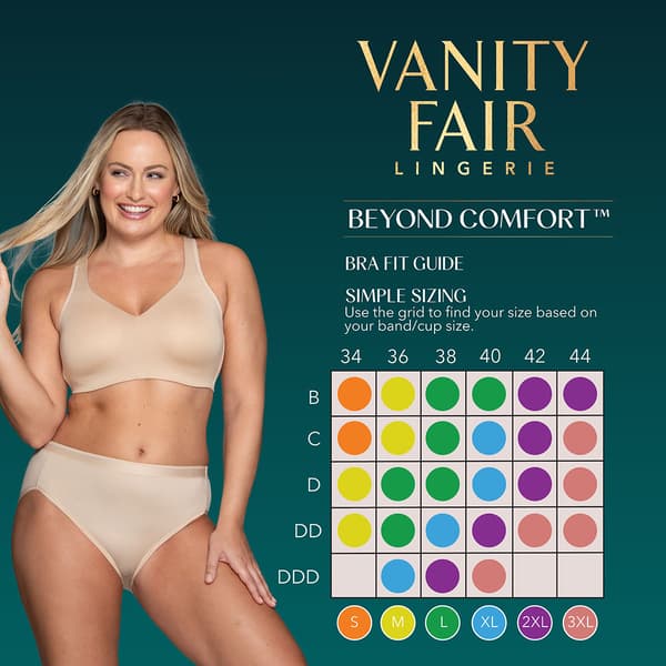 Womens Vanity Fair® Beyond Comfort Simple Sizing Bra 0072204