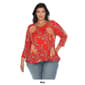 Plus Size White Mark 3/4 Sleeve Paisley Peacock Top - image 9