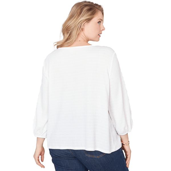 Plus Size Ruby Rd. California Dreaming 3/4 Sleeve Lace Blouse