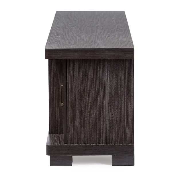 Baxton Studio Viveka 70in. Wood TV Cabinet with 2 Glass Doors