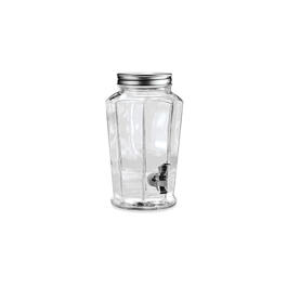Circle Glass Jiselle 1 Gallon Beverage Dispenser with Tin Lid