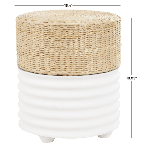 9th & Pike® Bohemian White Wooden Accent Table