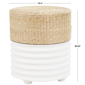 9th & Pike® Bohemian White Wooden Accent Table - image 3