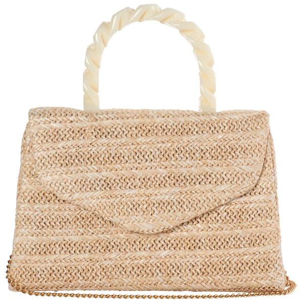 D''Margeaux Straw Flap Satchel