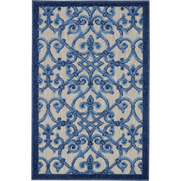 Nourison Aloha Scroll Contemporary Indoor/Outdoor Area Rug