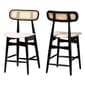 Baxton Studio Tarana Cream Fabric Wood 2pc. Counter Stool Set - image 1