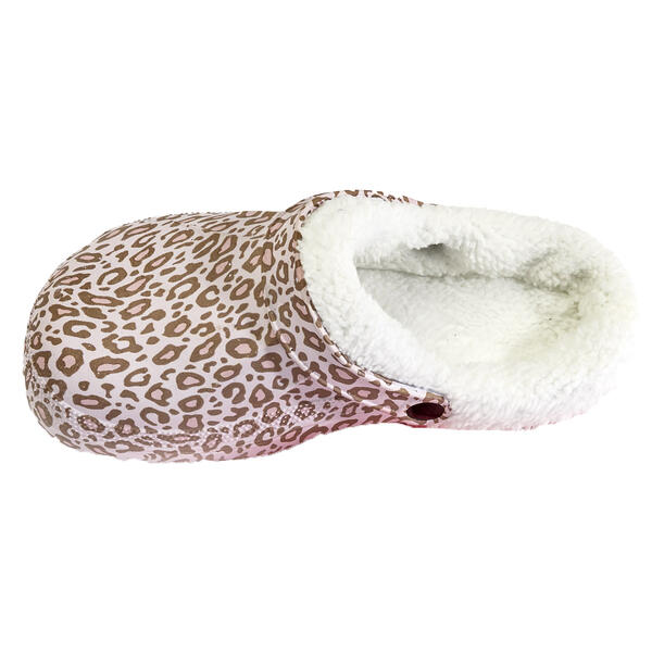 Womens Ella & Joy Leopard Lined Clogs - image 