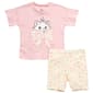 Girls (4-6x) Disney The Aristocats Marie Tee & Bike Short Set - image 1