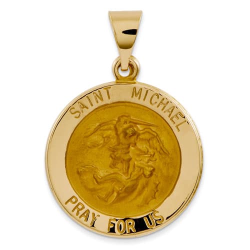 Unisex Gold Classics&#40;tm&#41; 14kt. Yellow Gold St. Michael Medal - image 