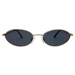 Womens Fantas Eyes Headliner Slim Metal Sunglasses