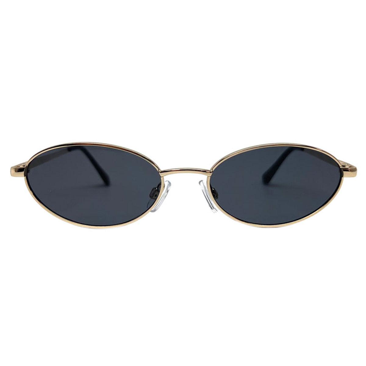 Womens Fantas Eyes Headliner Slim Metal Sunglasses