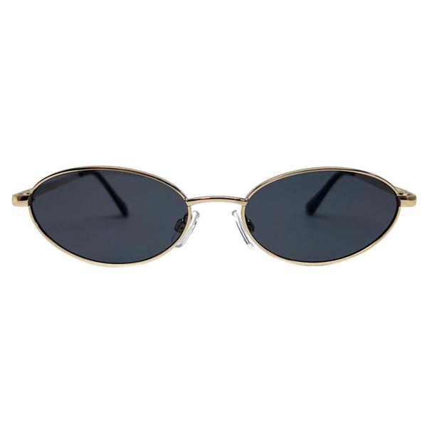 Womens Fantas Eyes Headliner Slim Metal Sunglasses