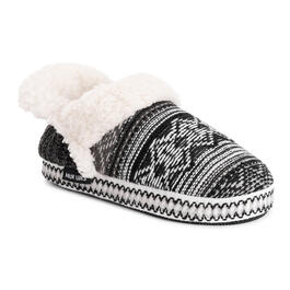 Womens MUK LUKS&#174; Magdalena Ruched Slippers - Ivory/Fair Isle