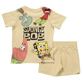 Boys &#40;4-7&#41; Freeze SpongeBob Tee & Shorts Set - Tan