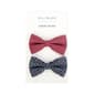 Mens Bill Blass 2pk. Geometric Floral Bow Ties - Red/Navy - image 1