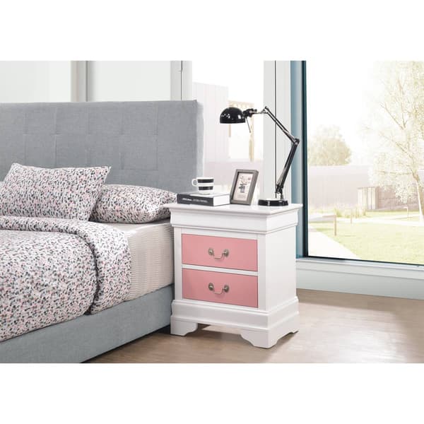 Passion Furniture Louis Philippe 2-Drawer Nightstand
