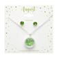 August Mini Birthstone Shaker Necklace & Earring Set - image 2