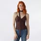 Juniors Madden Girl Polka Dot Mesh Camisole w/ Neck Scarf- Brown - image 1