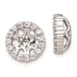 Pure Fire White Gold Lab Grown Diamond 6.5mm Earring Jackets - image 1