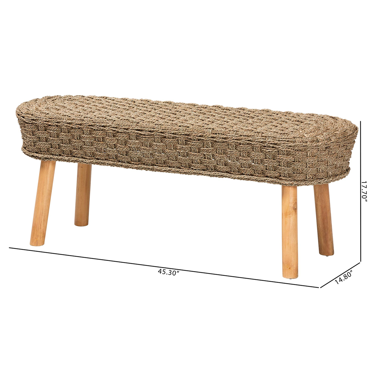 bali & pari Denver Modern Bohemian Accent Bench
