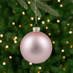 Northlight 6ct. Baby Pink 2-Finish Glass Ball Christmas Ornaments