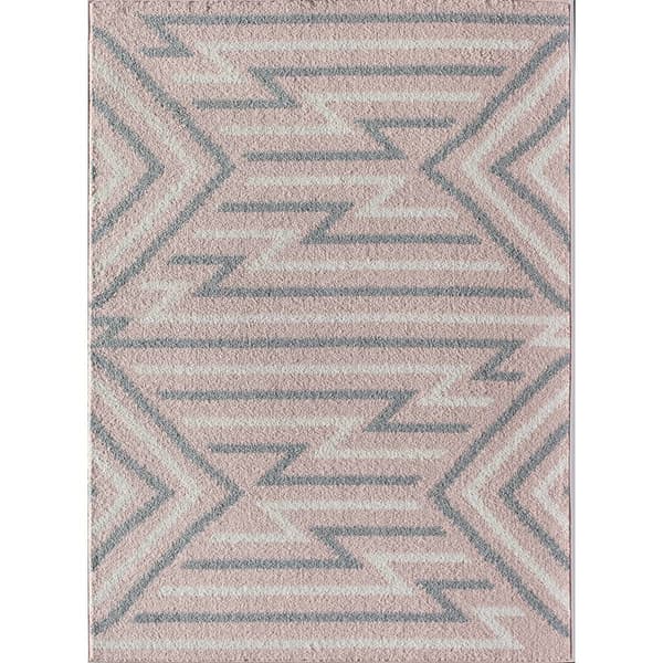 Rugs America(tm) Miko Strawberry Geometric Contemporary Area Rug