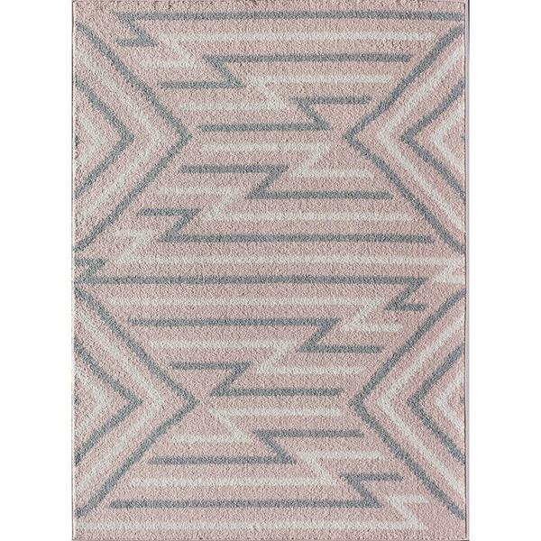 Rugs America(tm) Miko Strawberry Geometric Contemporary Area Rug - image 