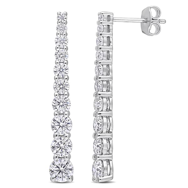 Gemstone Classics(tm)  2 3/4ctw. Dew Moissanite Dangle Earrings - image 