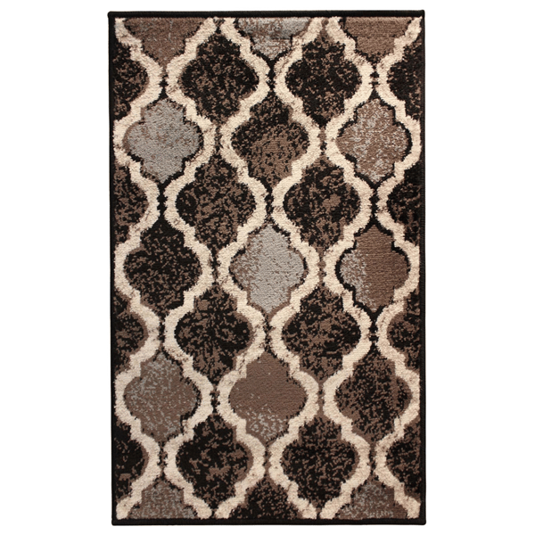 HomeRoots Transitional Quatrefoil Distressed Rectangular Area Rug - image 