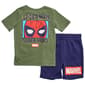 Boys (4-7) Marvel Spider-Man 2pc. Tee & Knit Shorts Set - Green - image 3