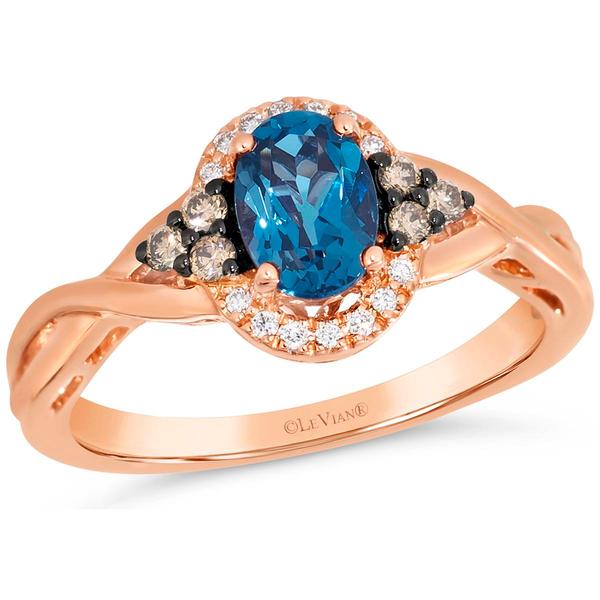 Le Vian(R) Rose Gold London Blue Topaz Diamond Ring - image 
