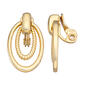 Napier Gold-Tone Door Knocker Clip Earrings - image 1