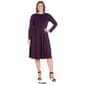 Plus Size 24/7 Comfort Apparel Fit N' Flare Dress - image 2