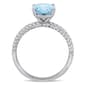 Gemstones Classics™ 14kt. White Gold Aquamarine Twist Ring - image 3